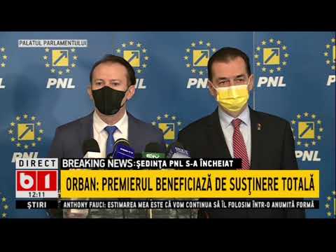 STIRI B1 ORA 12.00 DIN 19 APR 2021 -  DECLARATII DUPA SEDINTA PNL - PREMIERUL CITU SI LUDOVIC ORBAN