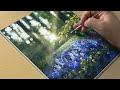 Easy Way to Paint a Morning Forest / Acrylic Painting for Beginners