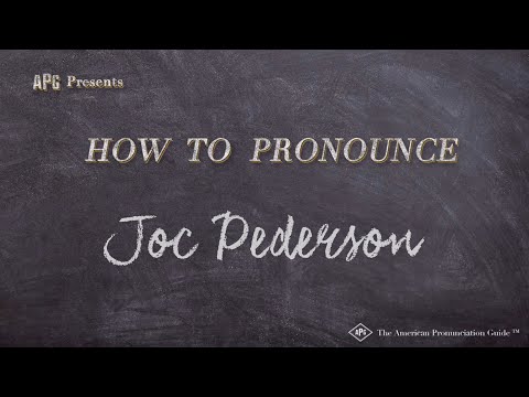 How to Pronounce Joc Pederson (Real Life Examples!)