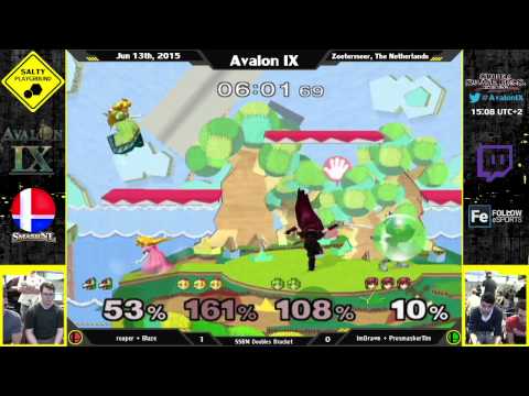 Avalon IX - reaper + Blaze Vs ImDrawn + ProsmasherTim - SSBM Doubles Bracket Losers Quarter Final