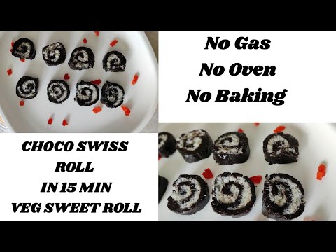 Easy Veg Swiss Roll | Chocolate Roll | चोको रोल बिना गैस के जले | Quick Recipe | Choco Roll Cake |