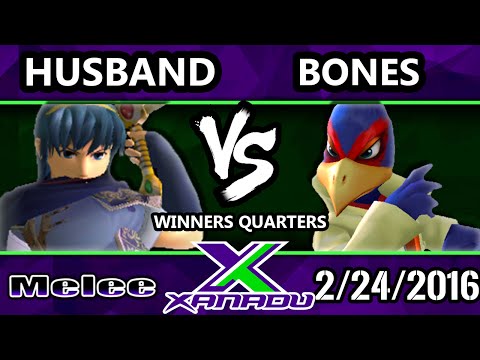 S@X 138 - Husband (Marth, Peach) Vs. Bones (Falco) SSBM Winners Quarters - Smash Melee