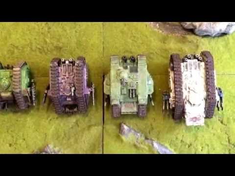 Land Raiders from the Great Crusade and Horus Heresy (Forgeworld & Games Workshop models)