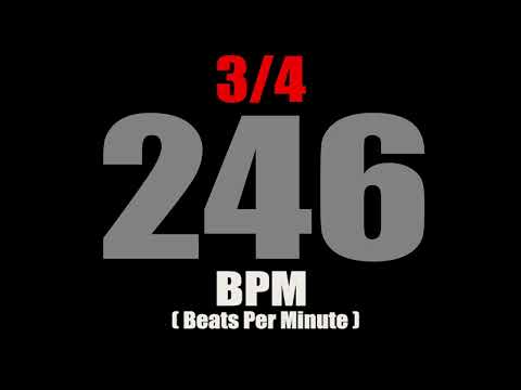 Metronome 246 BPM For Time Signature 3/4