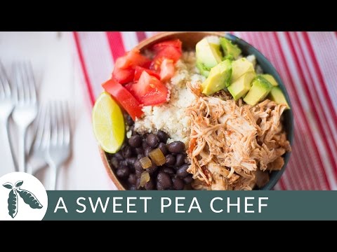 Slow Cooker Chicken Burrito Bowls (with Cauliflower Rice!) | A Sweet Pea Chef