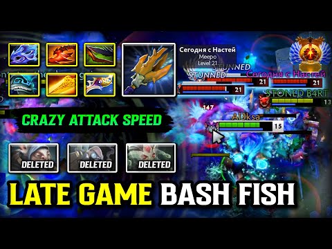 LATE GAME PERMA BASH FISH Slardar | Max Slotted Item Build | Crazy Attack Speed Vs. Micro Meepo DOTA