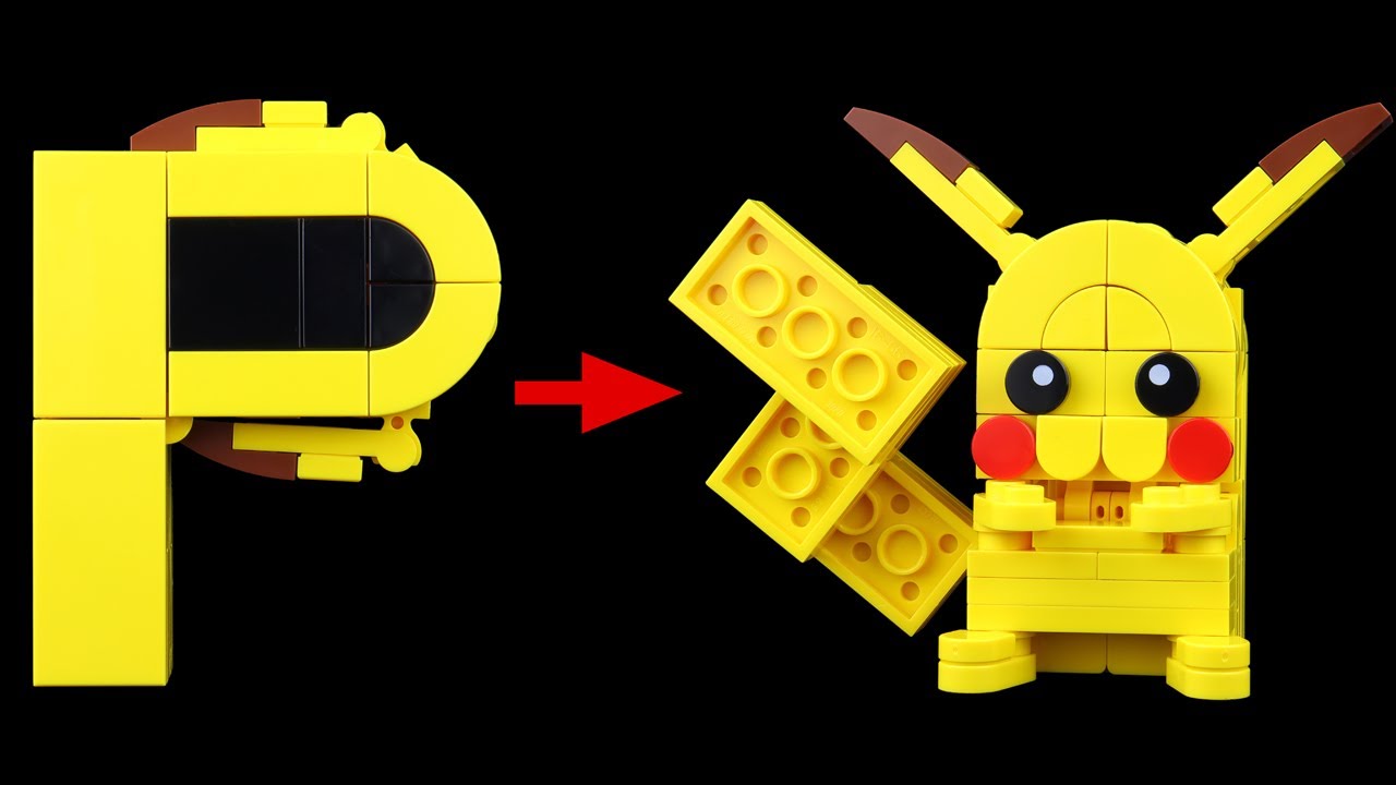 レゴ ポケモンもじバケる「ピカチュウ」作ってみた【Pokémon】LEGO Alphabet Transformers - Letters Transform Into Pikachu