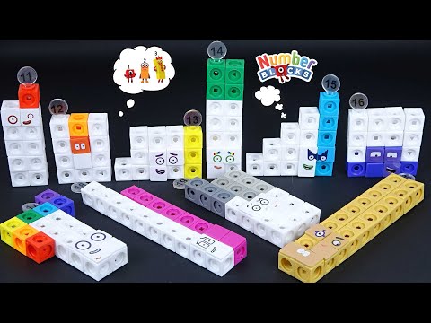 Numberblocks Math Link Cubes 11 to 20 Unboxing | Building Numberblock Learn Colors and Count