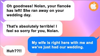 [Apple] On my wedding day, someone tells me my fiancée runs away. She wants to be the bride!