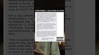 Unreleased J. Cole: "Procrastination"