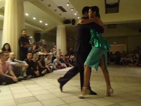  Sebastian Achaval  and  Roxana Suarez  are  dancing  at  Syros Tango Festival  in  2016