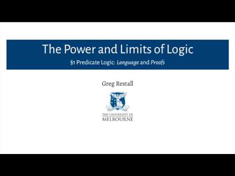 The Language of Predicate Logic (The Power and Limits of Logic, 1a)
