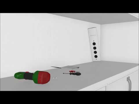 Montagevideo Ecksteckdose 17586 Edelstahl 4fach ST 3007 senkrecht