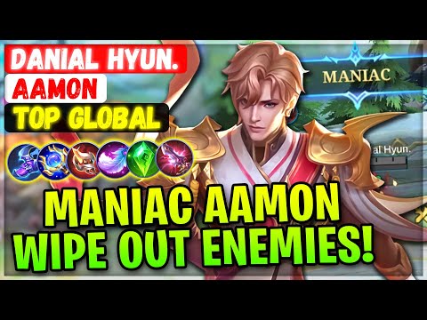 Maniac Aamon Wipe Out Enemies!! [ Top Global Aamon ] Danial Hyun. - Mobile Legends Emblem And Build
