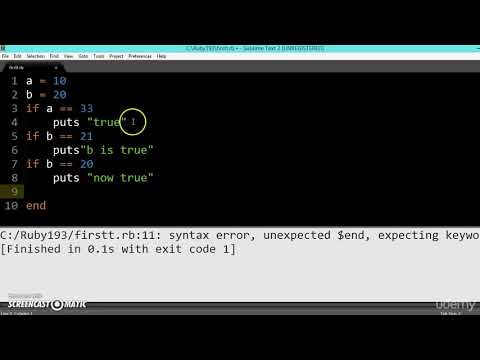 091 Learn Python And Ruby Programming If Else Statements