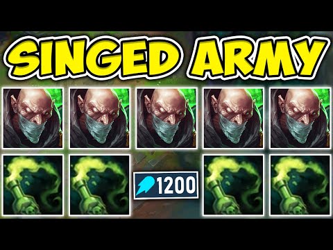 WE SUMMONED A SINGED ARMY! 1200 AP SINGED RELEASES DEADLY TOXINS  - League of Legends