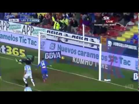 David Barra Goal Levante 1 - 1 Malaga 2/7/2015