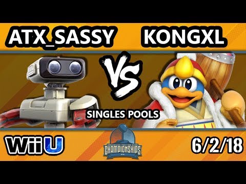 DHATX18 Smash 4 - ATX_SaSSy (ROB) Vs. KongXL (King Dedede) - Wii U Pools A3