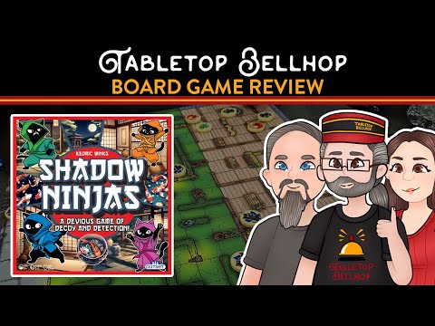 Shadow Ninjas Review, It's Ninja Cats vs Corgis in this one vs. many hidden movement board game