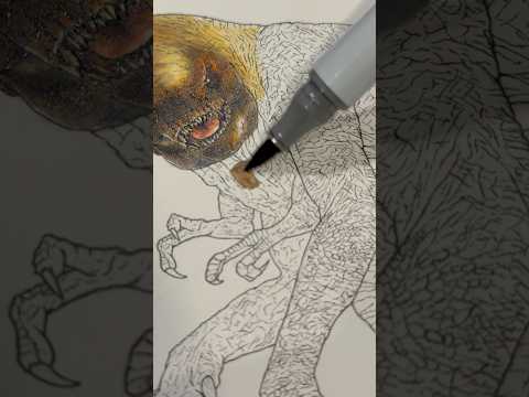 Drawing the Distortus-Rex From Jurassic World Rebirth