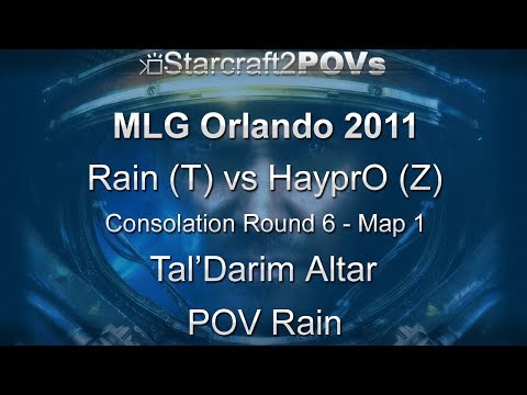 SC2 WoL - MLG Orlando 2011 - Rain vs HayprO - CR6 - Map 1 - Tal'Darim Altar - Rain