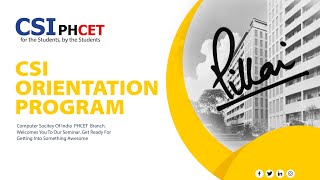 CSI PHCET Orientation Program
