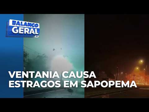 Ventania insana que atingiu Sapopema arrancou telhado de hotel localizado às margens da PR-090