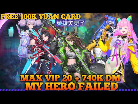 Max VIP 20 +100k Yuan Card - My Hero Failed Idle RPG - 740K DM