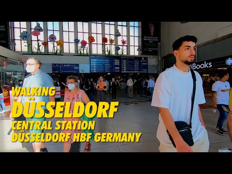 Walking DÜSSELDORT Central Station - HAUPTBAHNHOF 2021 !!! Düsseldorf HBF Rundgang 4K !!!