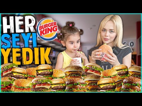 BURGER KİNG'DEKİ TÜM MENÜLERİ SİPARİŞ ETTİM! (2500TL)