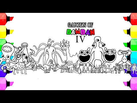 Garten of Banban 4 - First Trailer New Coloring Pages / How to color All New Monsters / [NCS MUSIC]
