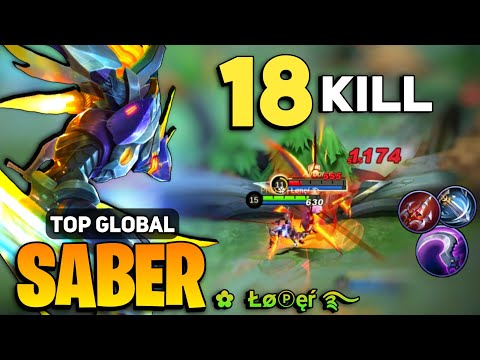 SABER JUNGLE! One Shot Delete Enemy [ Top Global Saber Best Build ] ✿  Łøπęŕ ࿐ - Mobile Legends