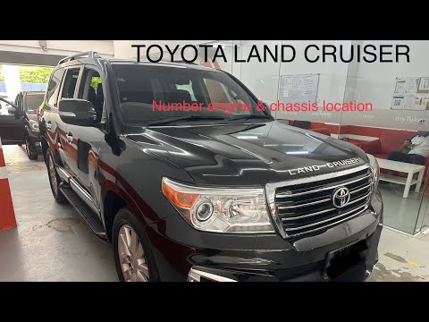 Toyota Land Cruiser Number Engine & Chassis locationt