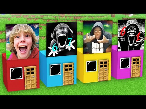 SURVIVAL INSIDE SIX SEVEN KID vs SIX ONE MEME HOUSE in Minecraft ! 67 KID or 61 MEME ?