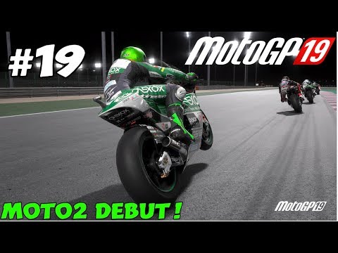 MotoGP 19 Career Mode Part 19 - TOUGH START IN MOTO2 DEBUT! | PS4 PRO Gameplay