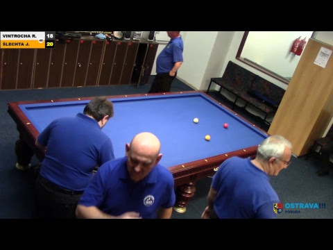 Czech 3-cushion league D2 - 6th round - Richard VINTROCHA  vs  Jan ŠLECHTA