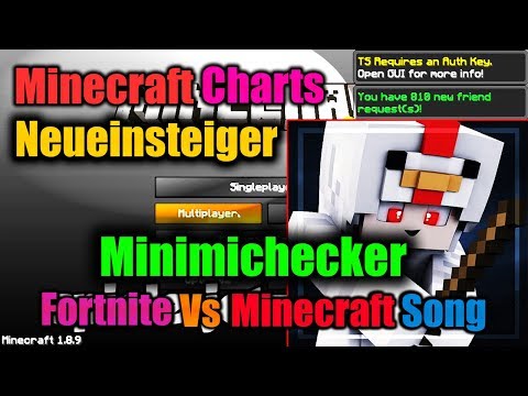 Minecraft Charts Neueinsteiger | Fortnite vs Minecraft Song - minimichecker  (Official Parodie)