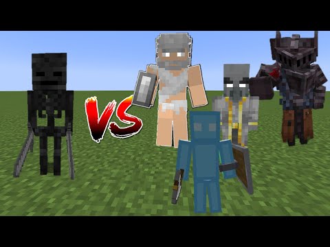 The Wither Skeleton Vs Salmon'e Genesis Bosses - Minecraft Mob Battle