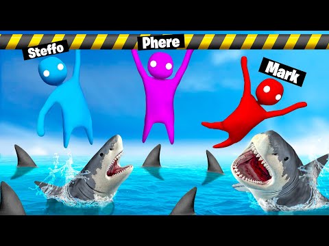 IO E I MIEI AMICI SIAMO STATI ATTACCATI DAGLI SQUALI! *NUOVA MAPPA* - Gang Beasts