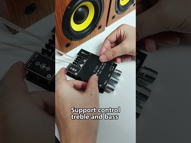 Vídeo relacionado con WANGCL ZK-1002MT 2 x 100 W Bluetooth 5.0 Placa amplificadora de subwoofer estéreo de alta potencia, amplificador de graves y agudos AUX