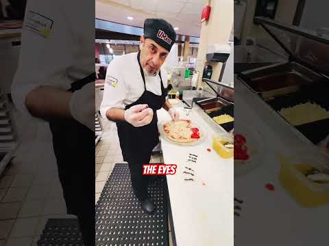 tutorial how to make a hello Kitty pizza! #pizza