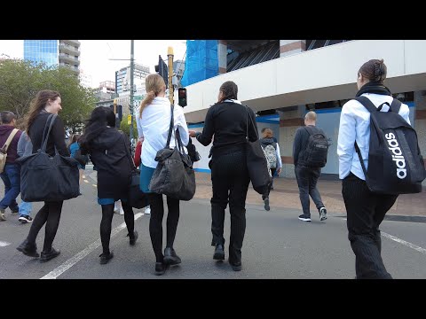 (4k) Weekday afternoon walk. Thorndon - Manners St. Wellington, New Zealand. October 2022.