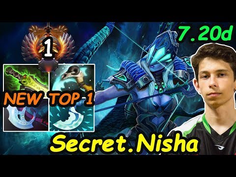 Secret Nisha - [Drow Ranger] MIDLANE NEW TOP1 RANK NEW META BUILD 7.20d