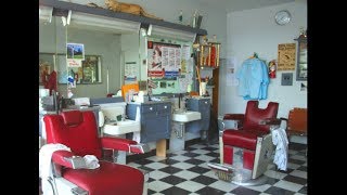 Rocky's Barber Shop in Old Town Eureka, CA - May 2018