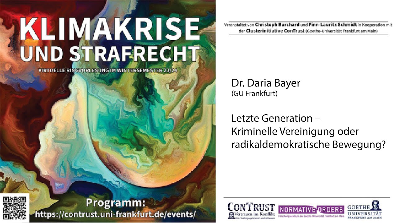 Letzte Generation – Kriminelle Vereinigung oder radikaldemokratische Bewegung?