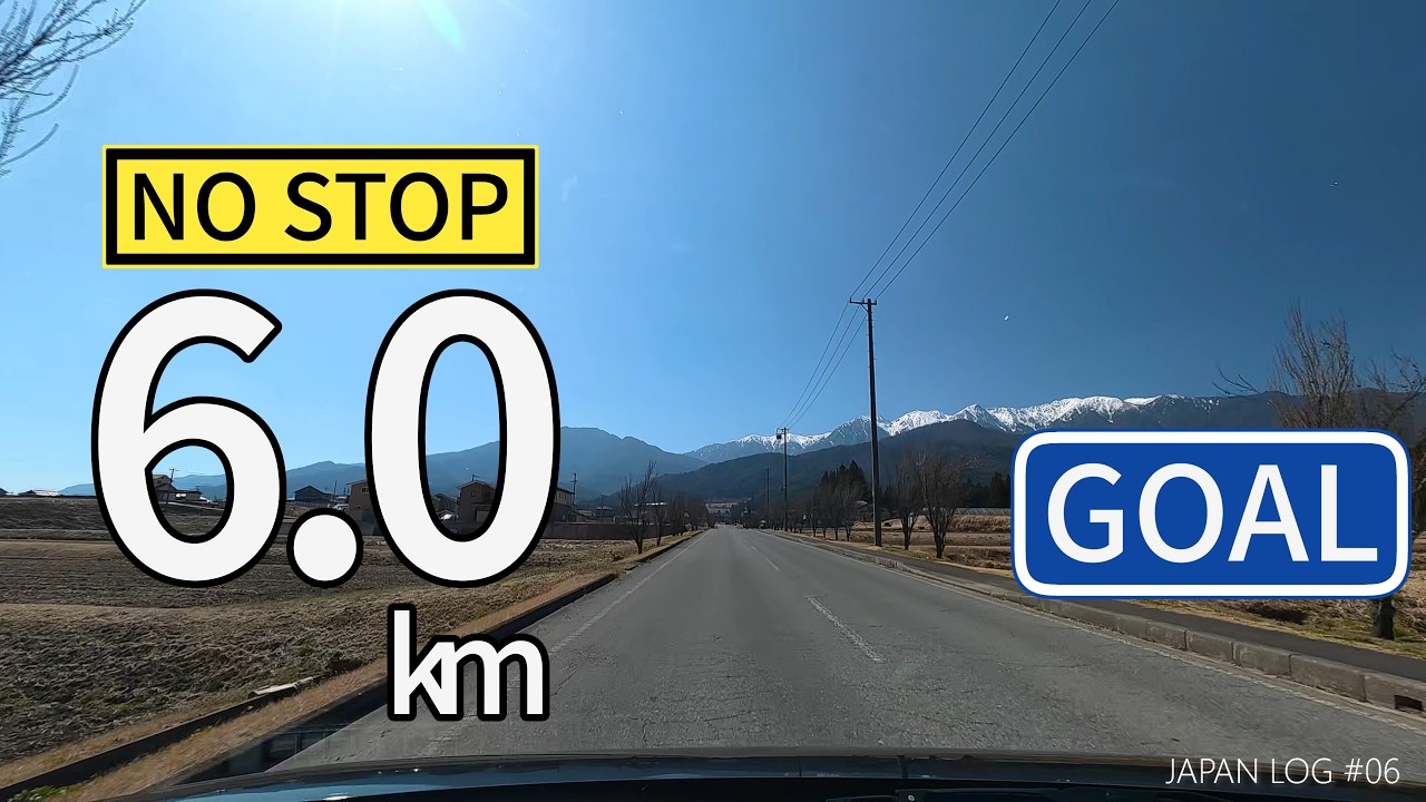 6.0km NON-STOP DRIVE | Iijima, Nagano, Japan