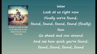 Jonas Brothers - Found Lyrics (Studio Version)