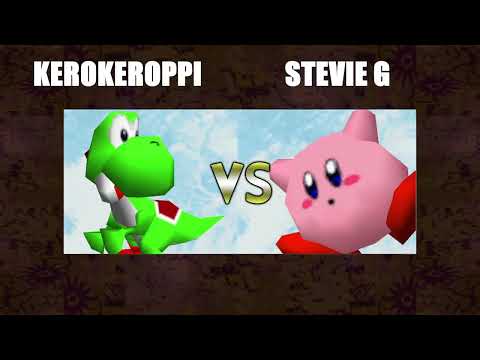 WHORE Winners Semis - KeroKeroppi (Yoshi) Vs. Stevie G (Kirby) SSB64 Smash Bros Tournament