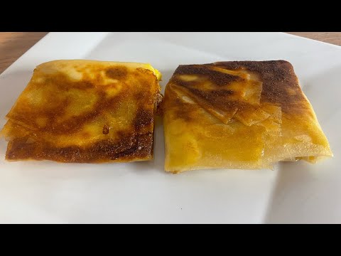 feuille de BRICK garni à l’œuf - 3 ingrédients express 🥚 #bricks #bourek #oeuf