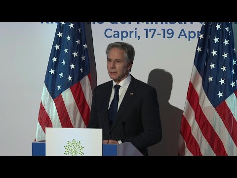 Video Thumbnail: US's Blinken says G7 committed to 'de-escalating' Middle East tension | AFP